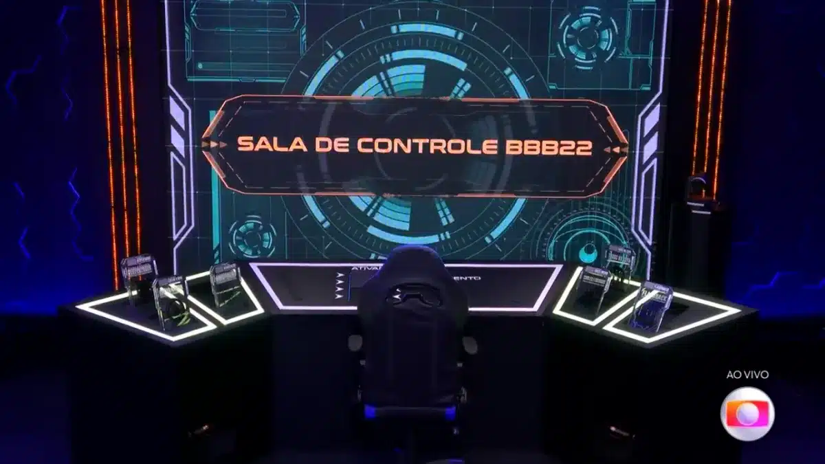 Sala de controle no BBB22 (Foto: Reprodução)