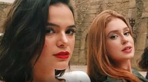  Bruna Marquezine e Marina Ruy Barbosa eram amigas. As atrizes nos bastidores da novela 'Deus Salve o Rei' (Foto: Reprodução / Globo)