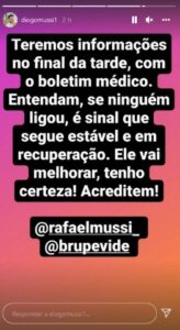 Irmão de Rodrigo Mussi fez comunciado sobre estado de saúde do ex-BBB22 (Foto: Reprodução / Instagram)