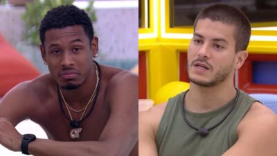 Imagem do post BBB22: Na reta final, Paulo André alfineta Arthur: “Tramando contra a gente”