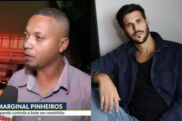 Motorista e Rodrigo Mussi sofreram um acidente de carro na última quinta-feira (Foto: Reprodução)