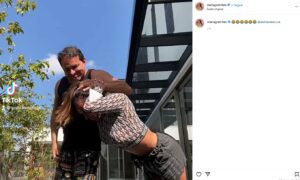 Marido ergue Gretchen pela cabeça em vídeo bizarro (Foto: Reprodução / Instagram)