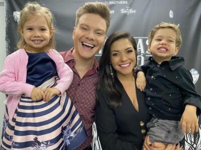 Michel Teló, Thaís Fersoza, e os filhos, Melinda e Teodoro (Foto: Reprodução)