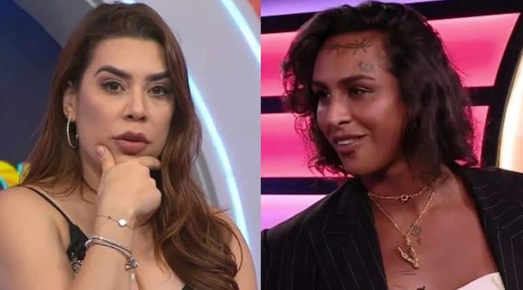 Naiara Azevedo tira satisfação com Linn da Quebrada (Foto: Reprodução)