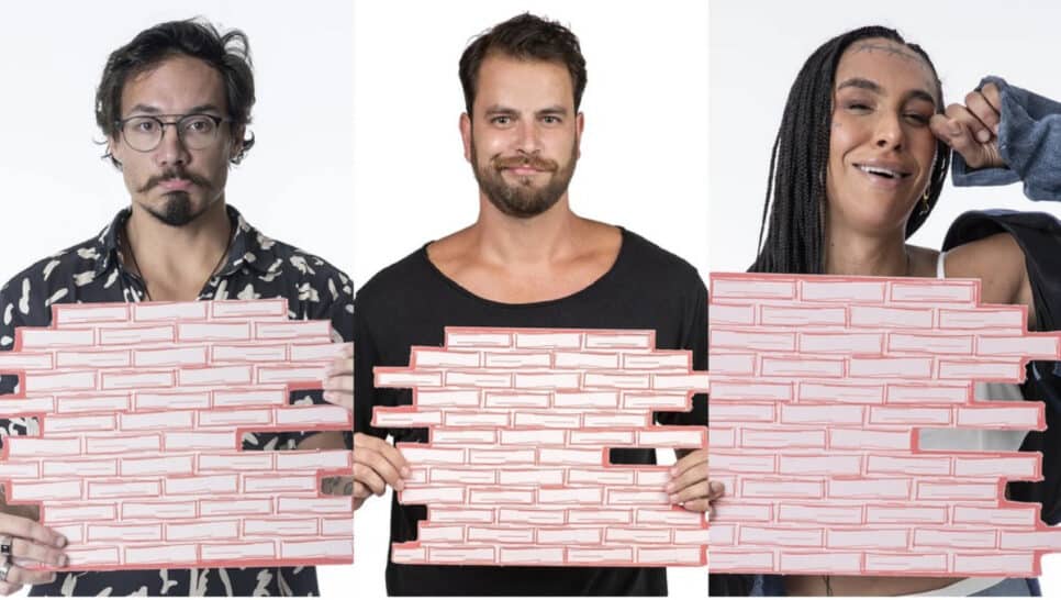 Eliezer, Gustavo e Natália estão no paredão do BBB22 (Foto: Reprodução / Gshow)