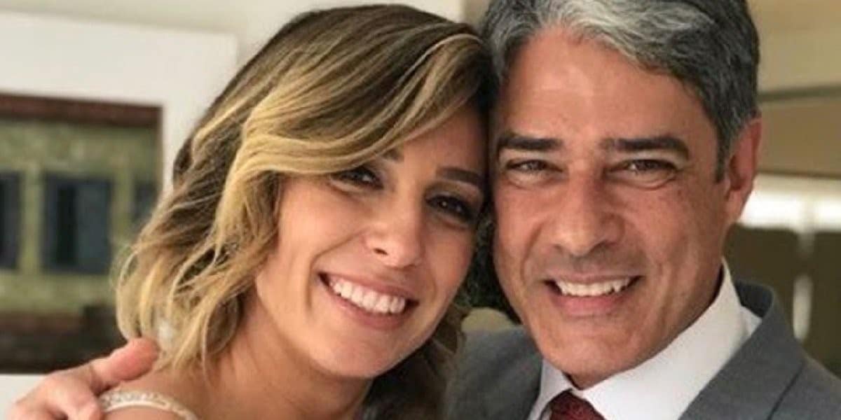 O famoso contratado da Globo, William Bonner e sua esposa, Natasha Dantas (Foto: Reprodução)