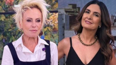 Ana Maria Braga manda recado para Fátima Bernardes no Mais Você (Foto: Reprodução/Montagem)