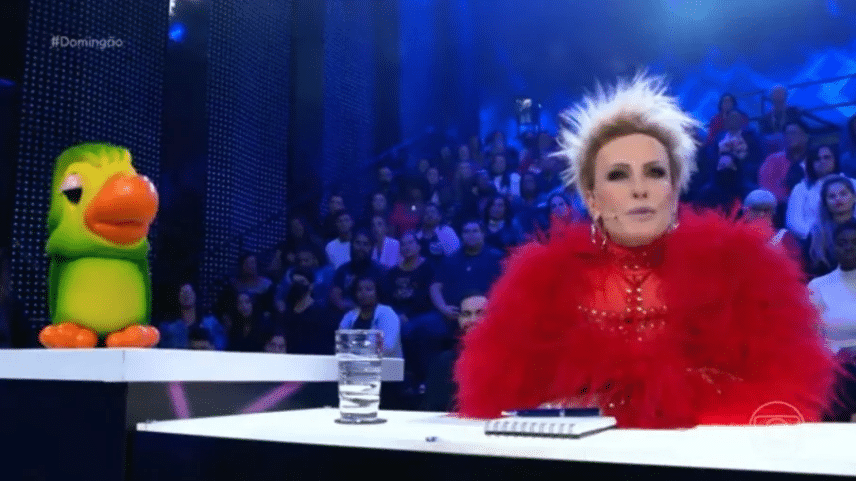 Ana Maria Braga e o Lourito no Domingão com Huck (Foto: Reprodução)