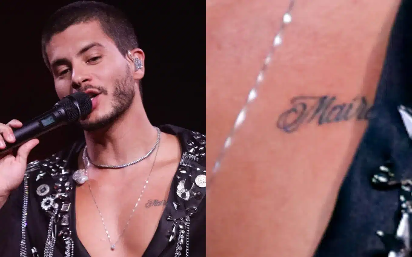 Após polêmica, Arthur Aguiar faz tatuagem escondida em homenagem à Maíra Cardi (Reprodução/Lucas Ramos/AGNews)