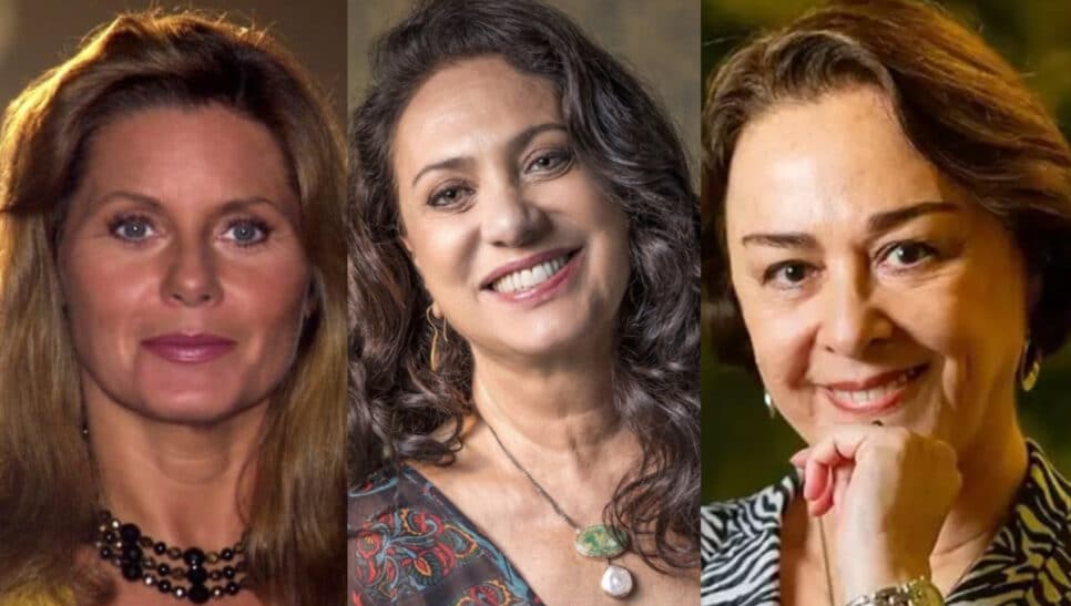 Eliane Giardini, Vera Fischer e Nívea Maria são atrizes que fizeram O Clone e América, ambas novelas de Gloria Perez na Globo (Foto: Reprodução / Globo)