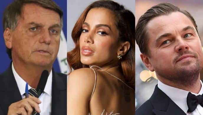 Bloqueado por Anitta, Bolsonaro manda recado afiado para cantora e DiCaprio (Foto: Reprodução)
