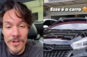 Eliezer mostrou o carro que ganhou para os seus seguidores, depois do BBB22 (Foto: Reprodução / Instagram)