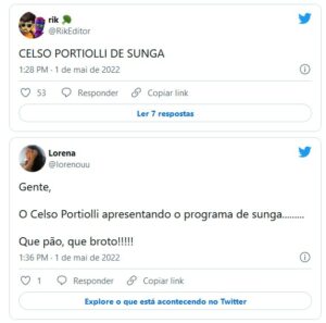 Celso Portiolli cumpre promessa, fica só de cueca no SBT e vence a Globo (Foto: Reprodução / Twitter)