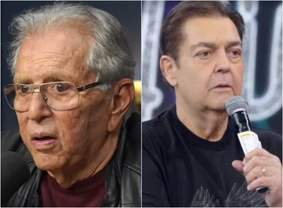 O famoso apresentador da Band, Faustão e Carlos Alberto de Nóbrega são expostos por famosa (Foto: Reprodução)