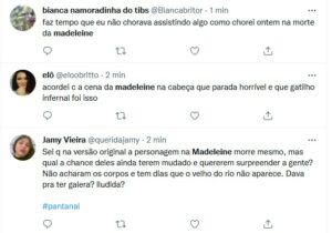 Madeleine (Karine Teles) morre em 'Pantanal' e choca público (Foto: Reprodução / Twitter)