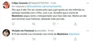 Internautas ficaram impactados com a cena da morte trágica da mãe de Jove (Jesuíta Barbosa) na novela (Foto: Reprodução / Twitter)