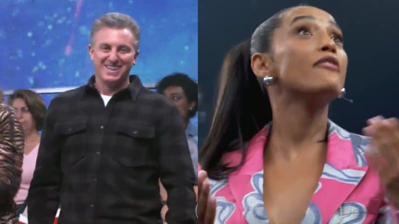 A famosa atriz de Cara e Coragem, Taís Araújo caiu em uma pegadinha feita por Luciano Huck na Globo (Foto: Reprodução)