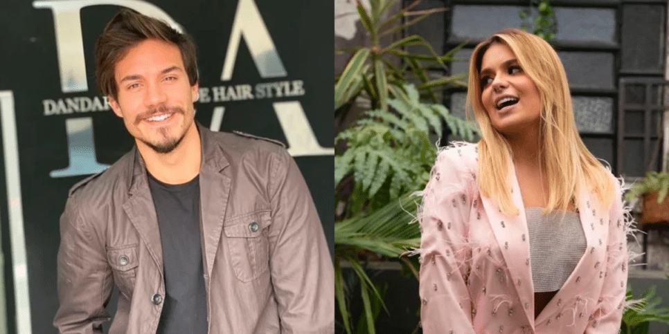 Ex-BBBs Eliezer e Viih Tube são flagrados aos beijos em camarote (Foto: Reprodução)