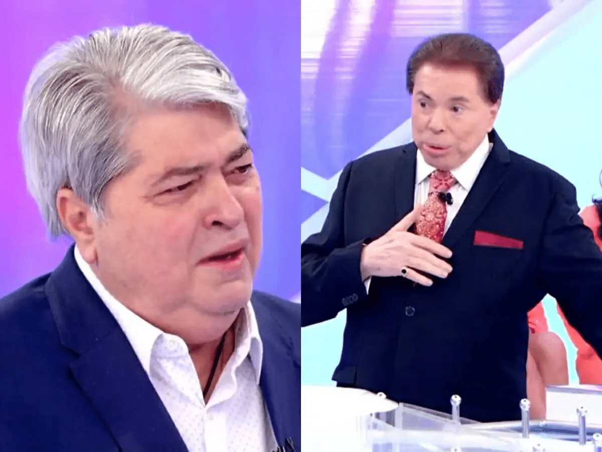 Silvio Santos faz Datena chorar no SBT (Foto: Reprodução)