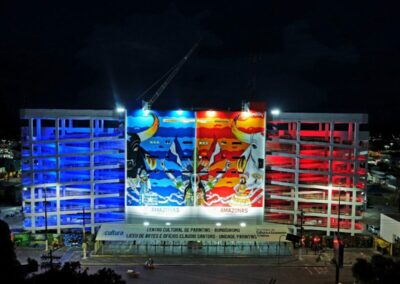 Bumbódromo do Festival Folclórico de Parintins é transformado por enorme obra de arte, Foto: Reprodução/Internet
