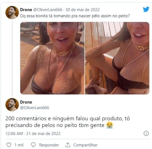 Gretchen causa com pelos nas redes sociais (Foto: Reprodução/Twitter)