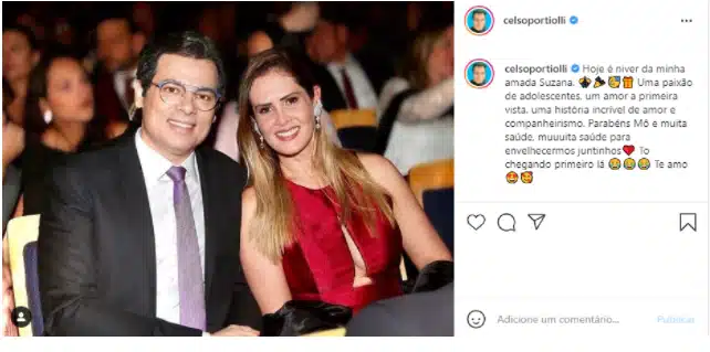 O famoso apresentador do SBT, Celso Portiolli e Suzana (Foto: Reprodução)