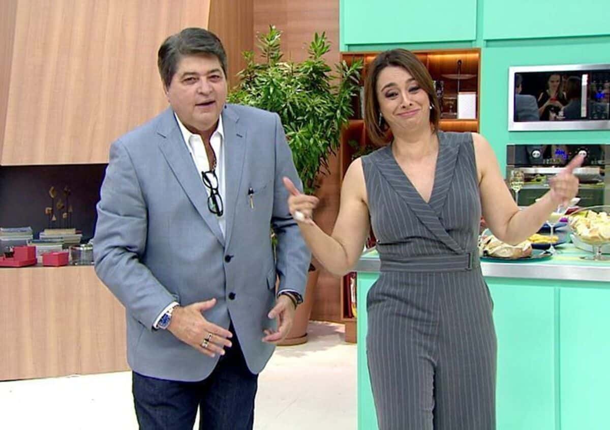 Catia Fonseca faz revelação para José Luiz Datena ao vivo na Band (Foto: Reprodução/Internet)