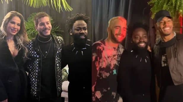 Maíra Cardi, Arthur Aguiar, Pedro Scooby e Paulo André estiveram na festa de DG (Foto: Reprodução)