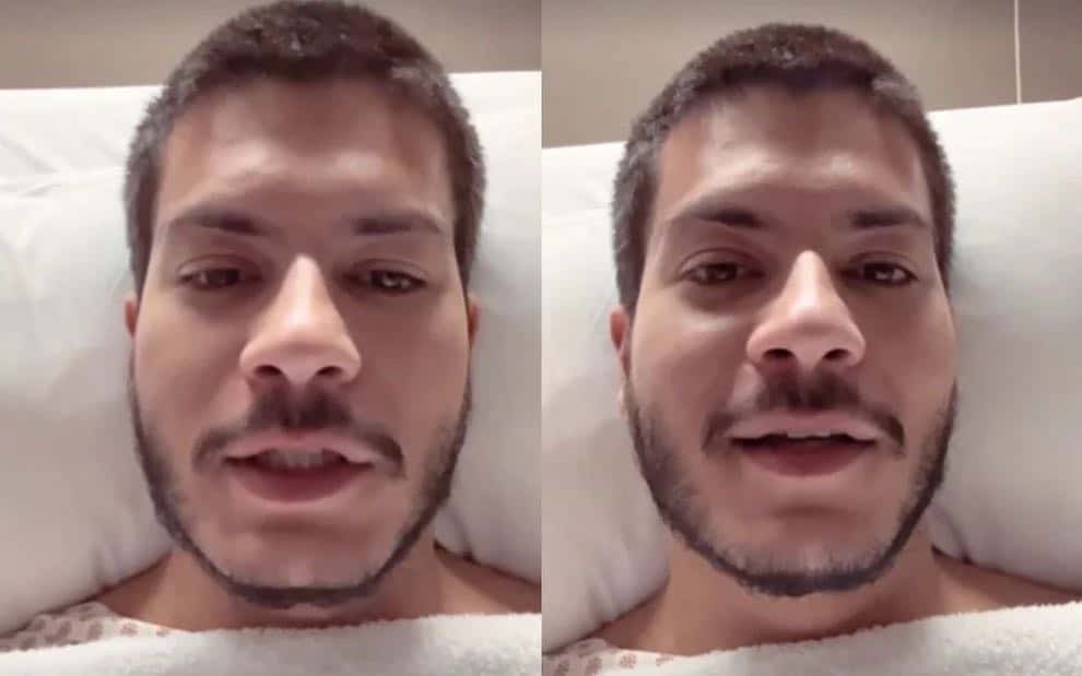 Arthur Aguiar enfrente cirurgia para retirar hérnia e atualiza estado clínico