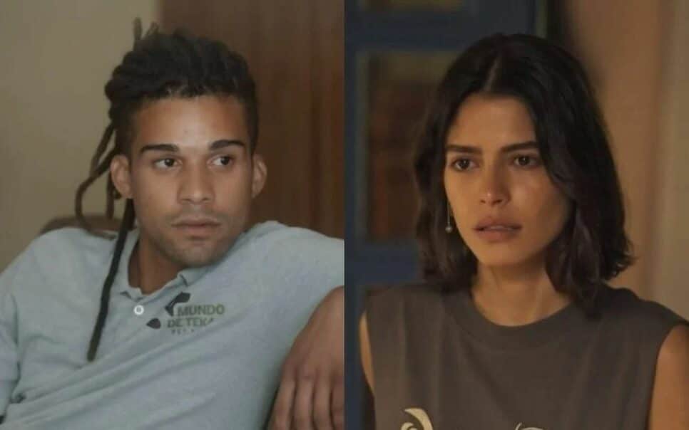 Marcelo e Guta se rendem a paixão na trama da Globo (Foto: Reprodução)