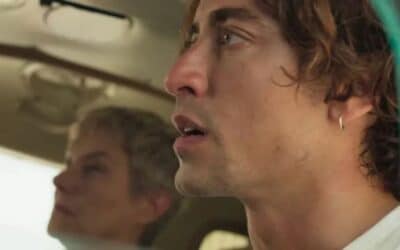 Pantanal: Junto da avó e tia em avião, Jove fica em choque com incêndio  Foto: Reprodução