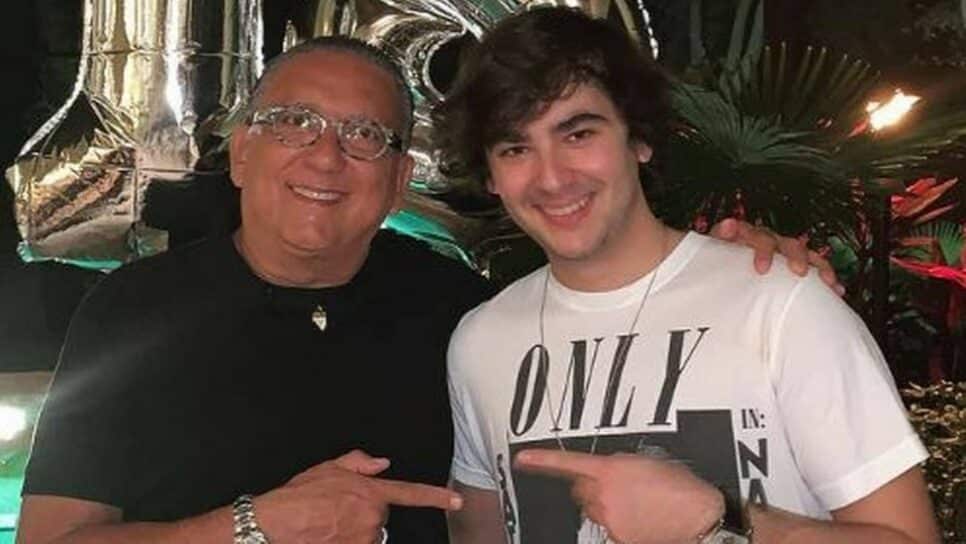 Luca e Galvão Bueno (Foto: Reprodução)