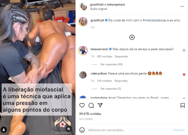 A famosa ex-contradada do Multishow, Gracyanne Barbosa chamou atenção ao aparecer quase nua nas redes sociais (Foto: Reprodução)