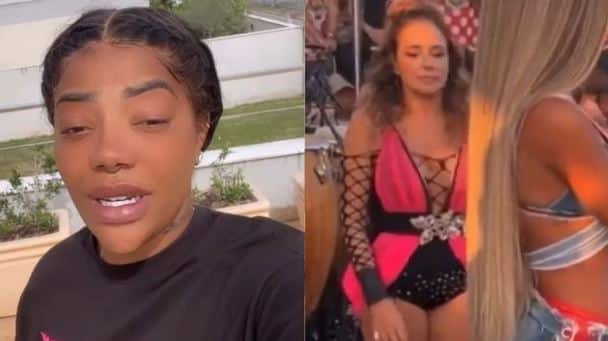 Ludmilla manda recado ao ver Daniela Mercury olhando para Brunna Gonçalves (Foto: Reprodução)