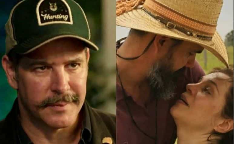 Tenório (Murilo Benício), Alcides (Juliano Cazarré) e Maria Bruaca (Isabel Teixeira) em Pantanal (Foto: Reprodução)