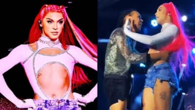 Pabllo Vittar reage à fã invadindo o palco, Foto: Reprodução/Internet