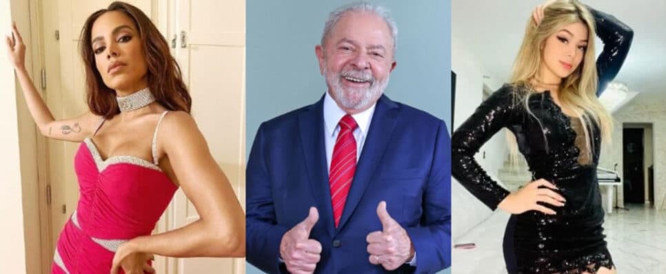 Anitta, Lula e Melody; poderosa trocou farpas com adolescente e pediu falsete com político (Foto: Reprodução / Instagram)