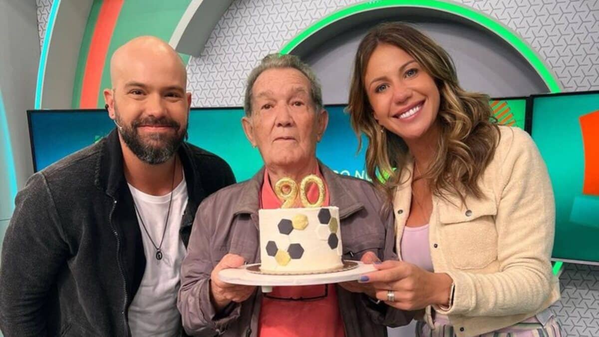 Lucas Gutierrez, Léo Batista e Bárbara Coelho no Esporte Espetacular, Foto: Reprodução/Internet