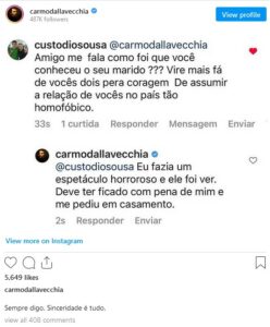 Casado com João Emanuel Carneiro, Carmo Dalla Vecchia surpreendeu fãs com revelação bizarra sobre inicio do relacionamento (Foto: Reprodução / Twitter)