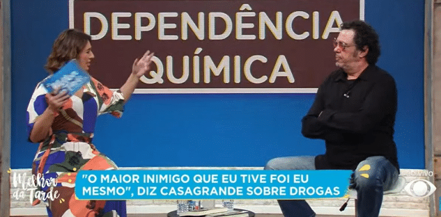 O famoso ex-apresentador da Globo, Walter Casagrande falou com Catia Fonseca na Band (Foto: Reprodução)