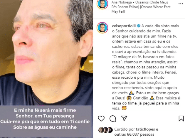 O famoso apresentador do Domingo Legal do SBT, Celso Portiolli expressou seus sentimentos (Foto: Reprodução)