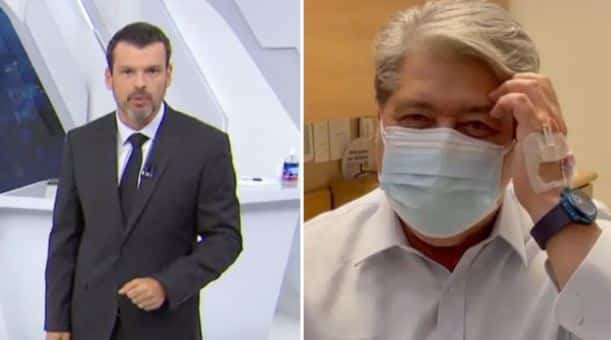 Band comunica ao vivo o estado de saúde de Datena (Foto: Reprodução)