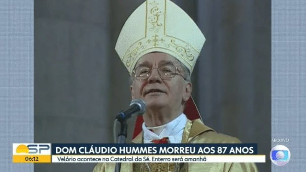 O famoso apresentador do Bom Dia São da Globo, Rodrigo Bocardi falou sobre a morte de Dom Cláudio Hummes (Foto: Reprodução)