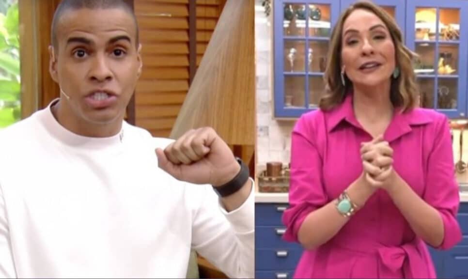 Gente? Alarme dispara no 'É de Casa' e gera troca de acusações entre os apresentadores (Foto: Reprodução / Globo)