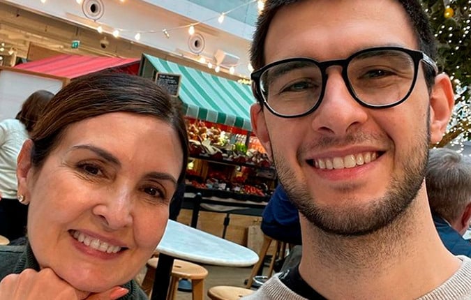 Fátima Bernardes e Vinícius Bonemer (Foto: Reprodução)