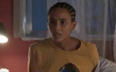 Anita chora ao contar verdade na trama da Globo (Foto: Reprodução)