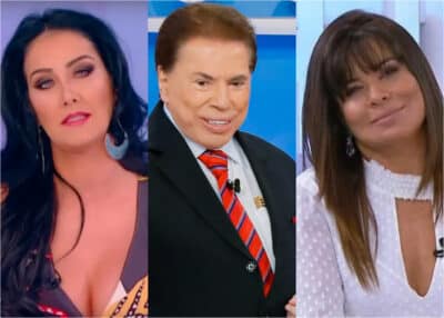 Helen Ganzarolli e Mara Maravilha choram após serem cortadas por Silvio Santos do SBT (Foto: Reprodução)