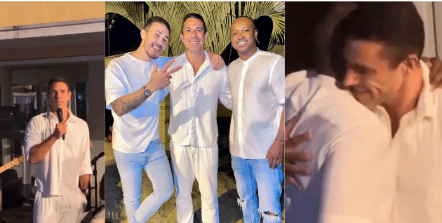 O ex-marido de Wanessa, Marcus Buaiz comemorou seu aniversário ao lado de amigos (Foto: Reprodução)