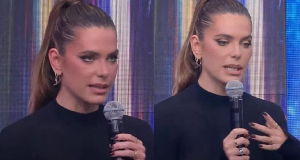 Esposa de Cauã Reymond faz desabafo forte no Faustão (Foto: Reprodução / Band)