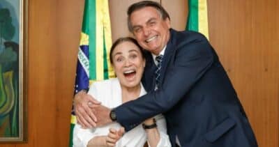 Regina Duarte e Jair Bolsonaro (Foto: Reprodução)